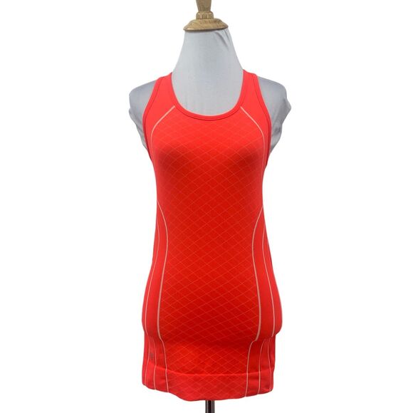 Athleta Finish Fast Line Tank Top Womens XS Extra Small Flame Racerback Ruched - Picture 1 of 11